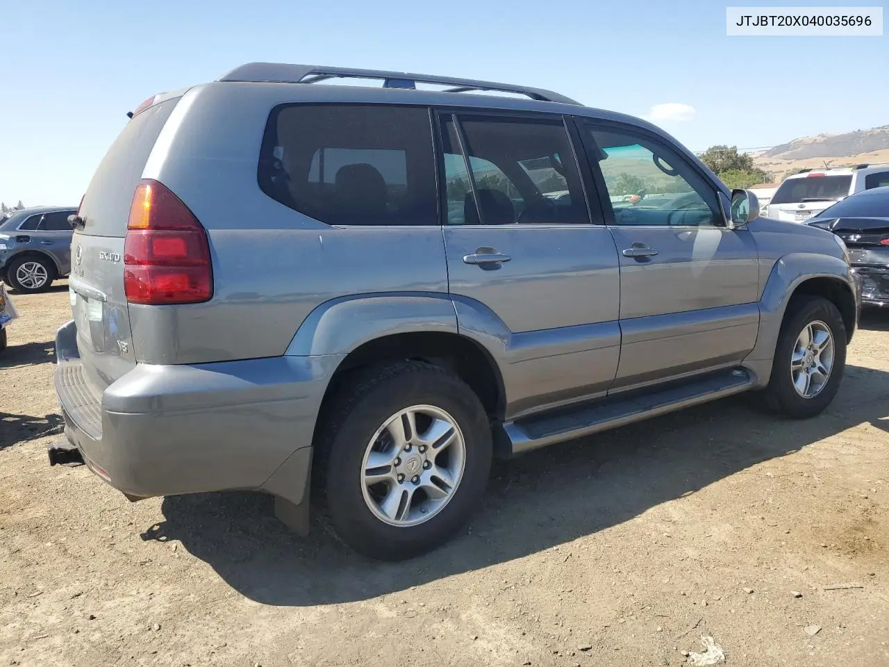 2004 Lexus Gx 470 VIN: JTJBT20X040035696 Lot: 63150355