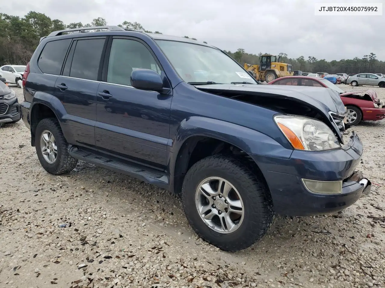 2005 Lexus Gx 470 VIN: JTJBT20X450075992 Lot: 44997025