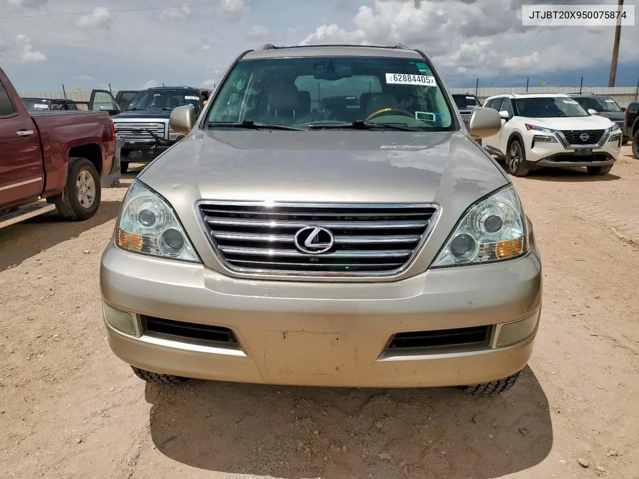 2005 Lexus Gx 470 VIN: JTJBT20X950075874 Lot: 62884405