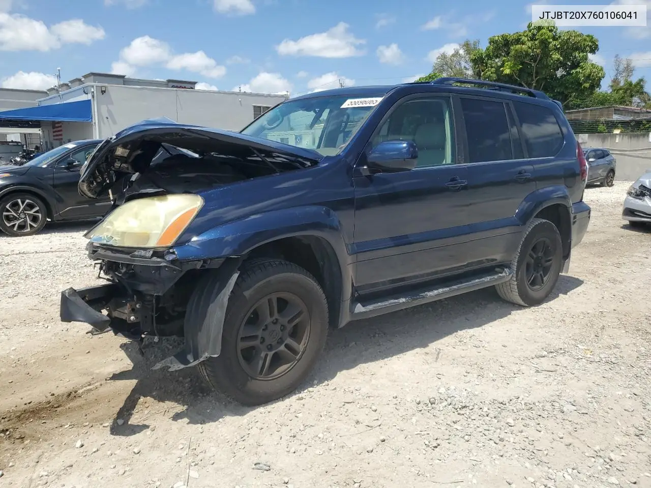 2006 Lexus Gx 470 VIN: JTJBT20X760106041 Lot: 55896065