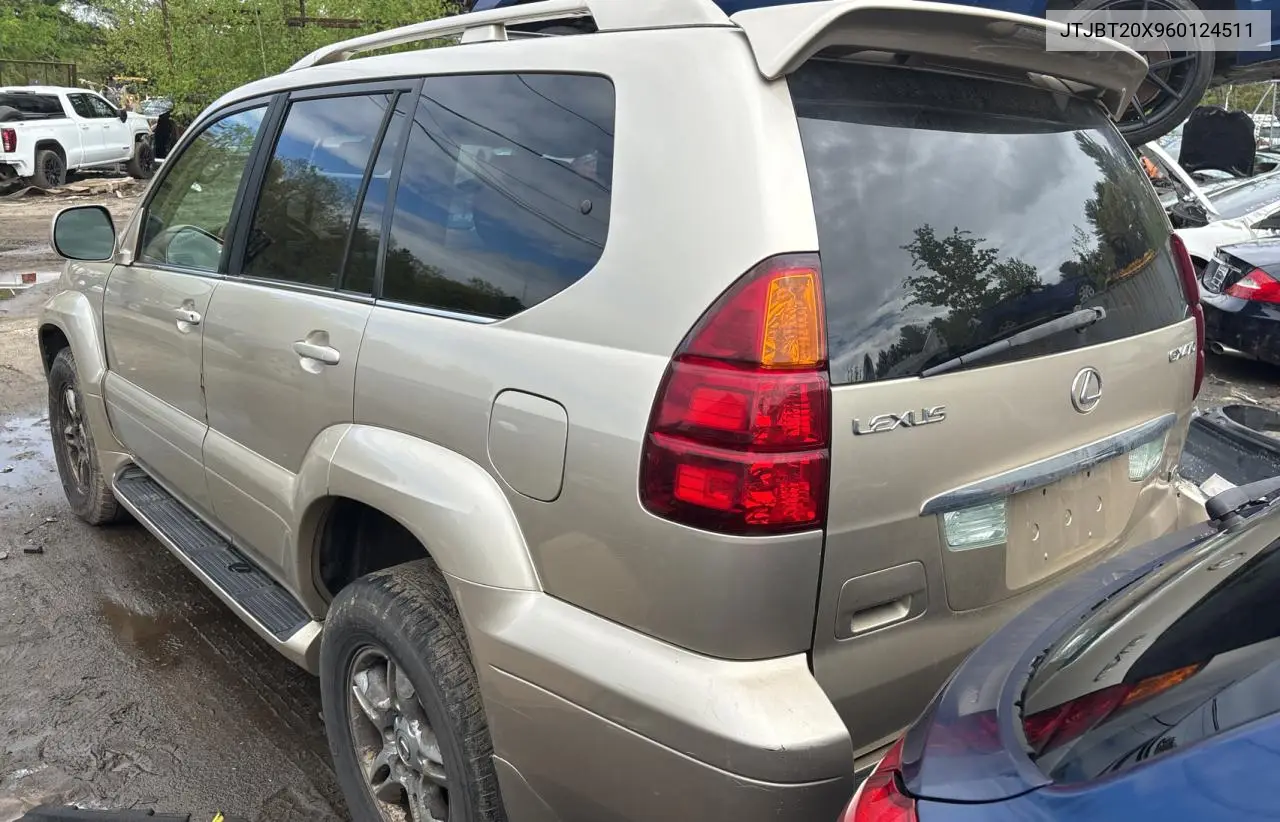 2006 Lexus Gx 470 VIN: JTJBT20X960124511 Lot: 56307145