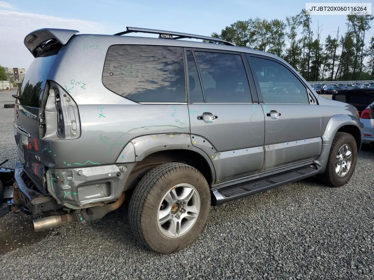 2006 Lexus Gx 470 VIN: JTJBT20X060116264 Lot: 62021505