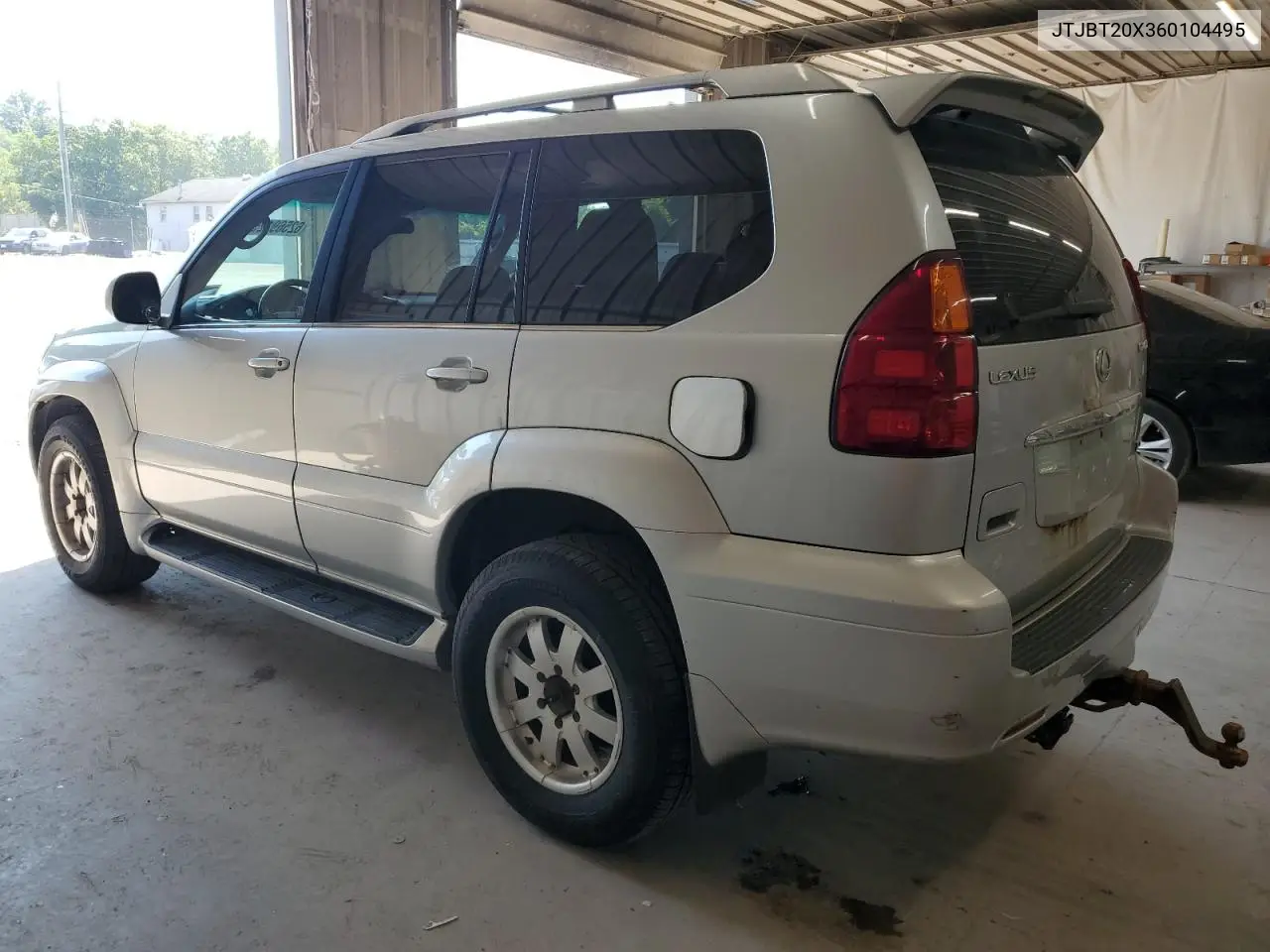 2006 Lexus Gx 470 VIN: JTJBT20X360104495 Lot: 62569125