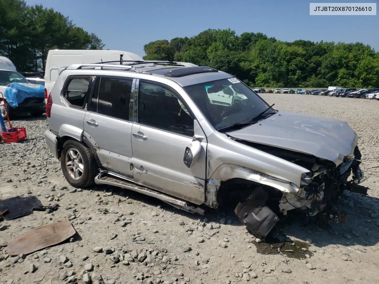 2007 Lexus Gx 470 VIN: JTJBT20X870126610 Lot: 55022924