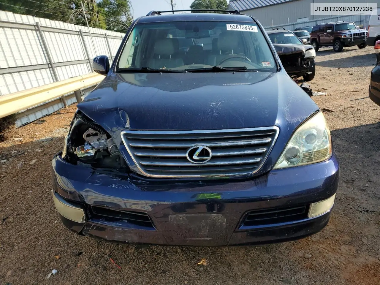 2007 Lexus Gx 470 VIN: JTJBT20X870127238 Lot: 62675845
