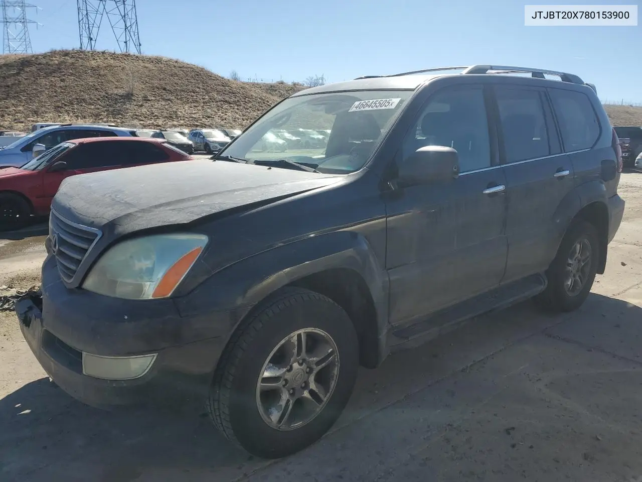2008 Lexus Gx 470 VIN: JTJBT20X780153900 Lot: 46645505