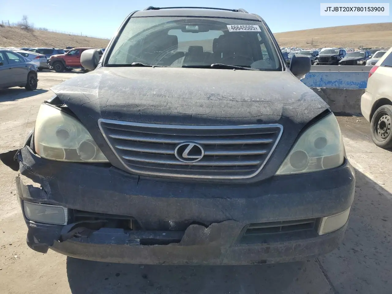 2008 Lexus Gx 470 VIN: JTJBT20X780153900 Lot: 46645505