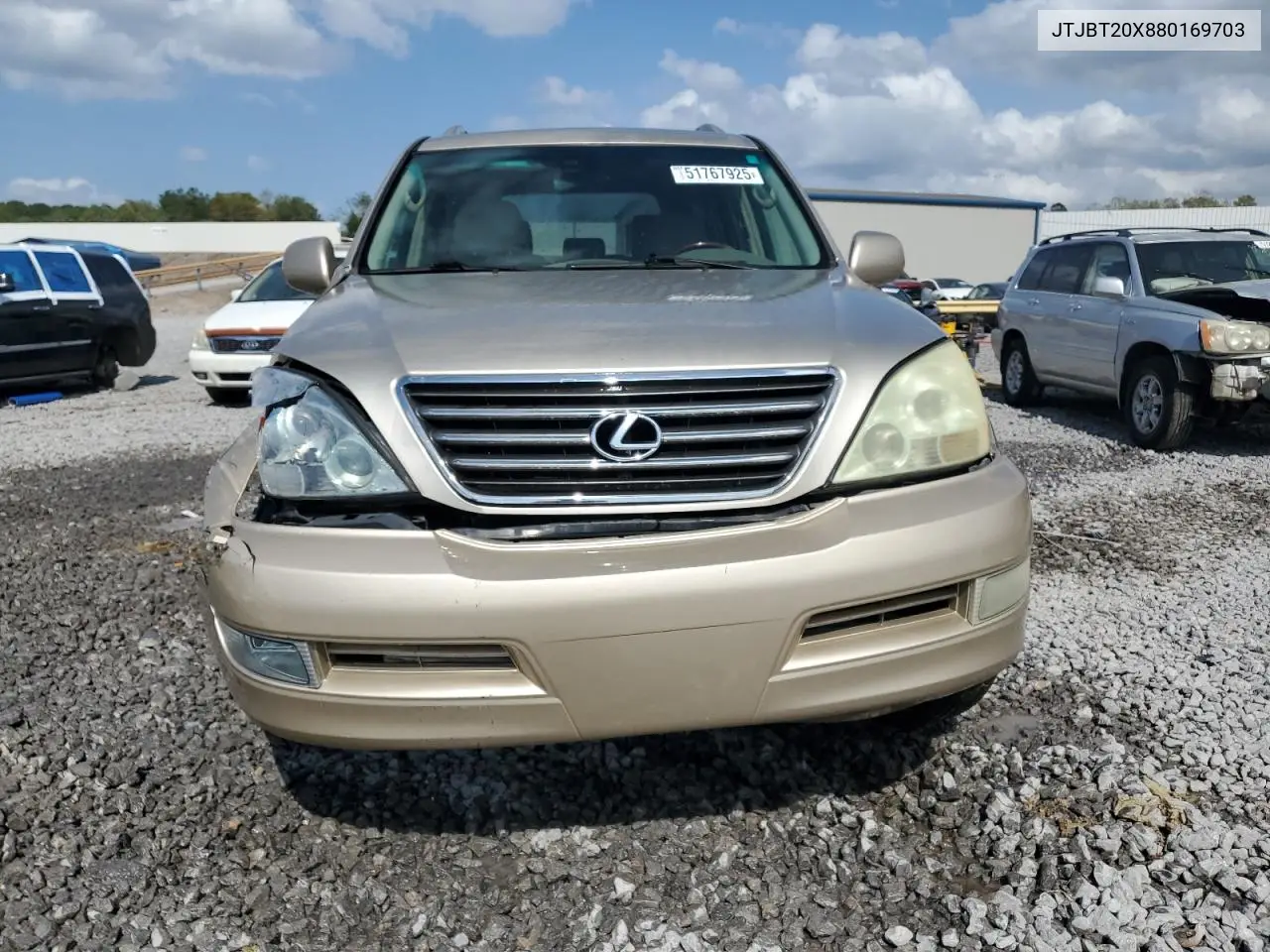 2008 Lexus Gx 470 VIN: JTJBT20X880169703 Lot: 51767925