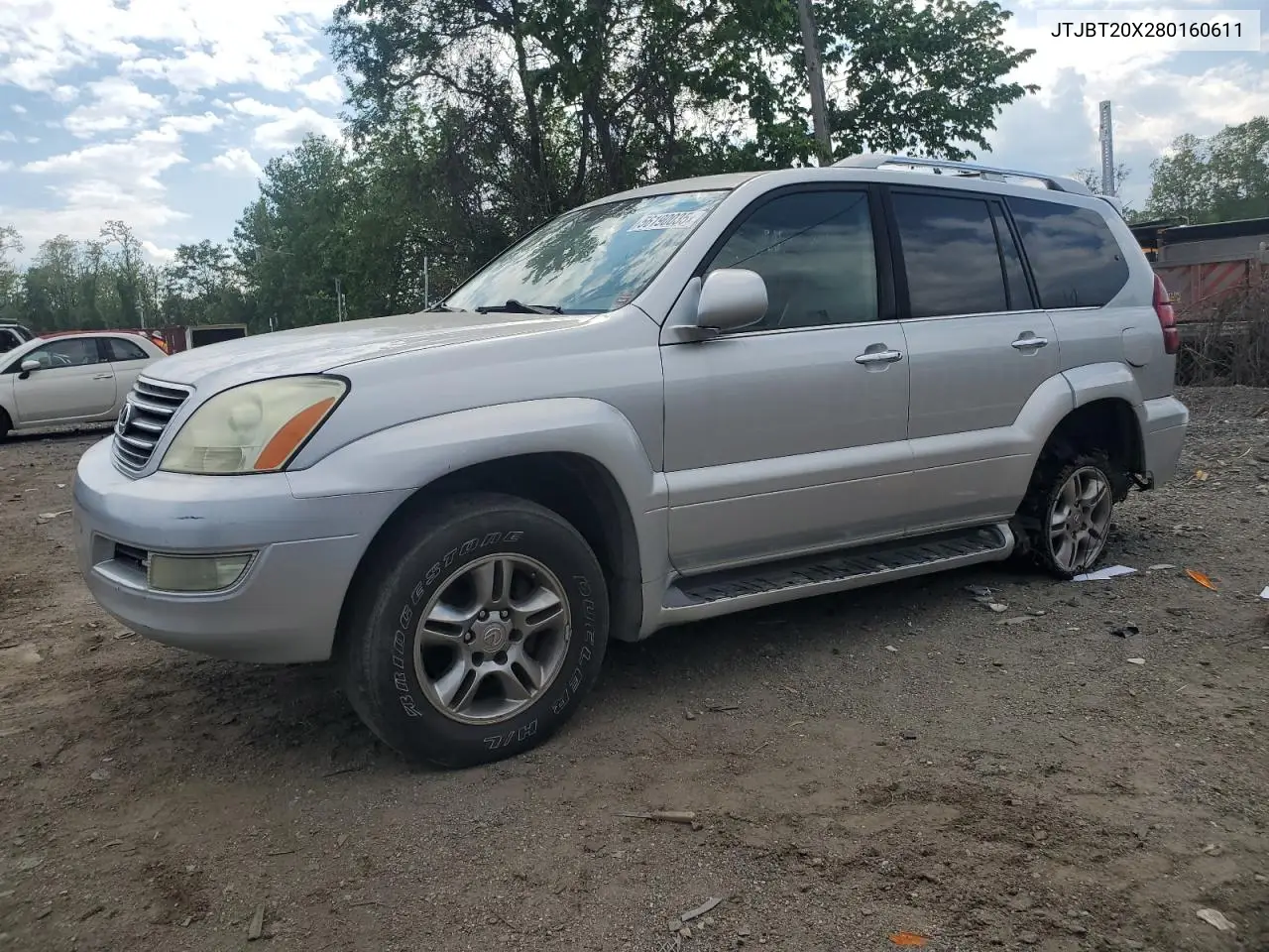 2008 Lexus Gx 470 VIN: JTJBT20X280160611 Lot: 56190035