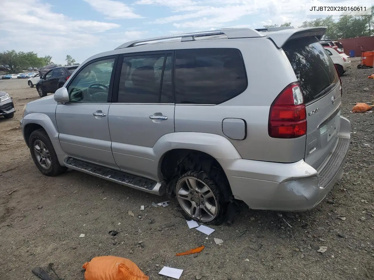 2008 Lexus Gx 470 VIN: JTJBT20X280160611 Lot: 56190035