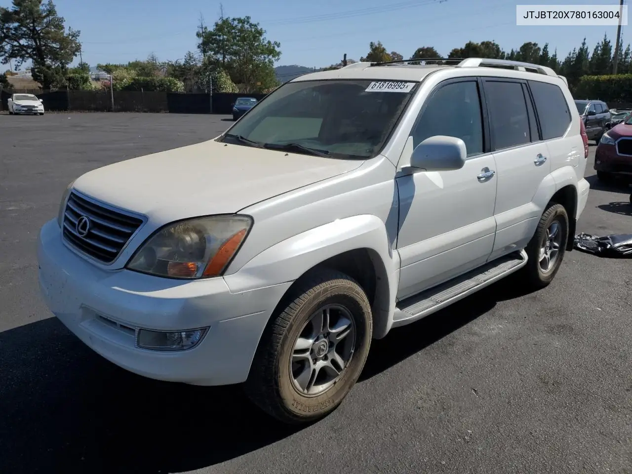 2008 Lexus Gx 470 VIN: JTJBT20X780163004 Lot: 61816995