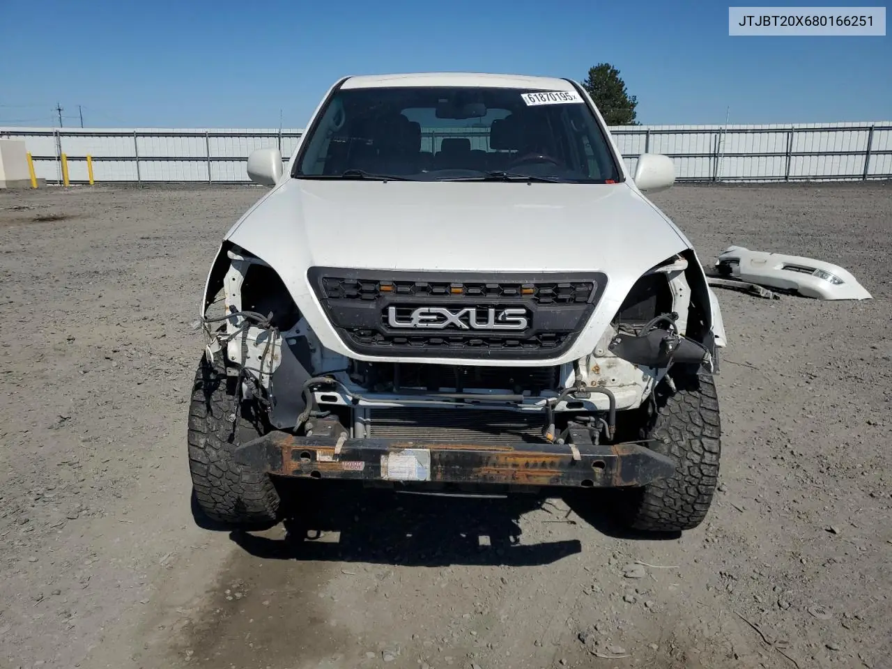 2008 Lexus Gx 470 VIN: JTJBT20X680166251 Lot: 61870195