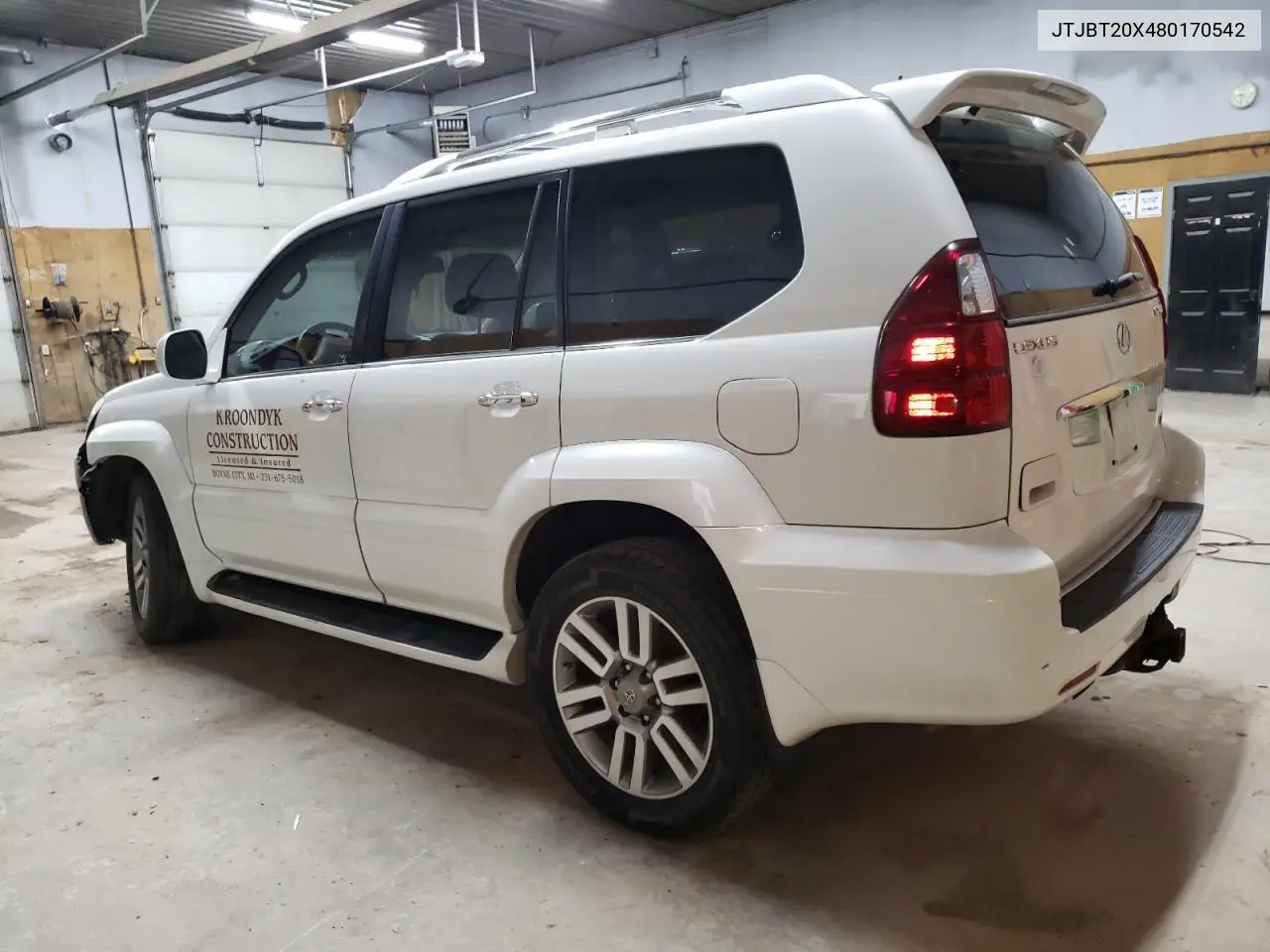 2008 Lexus Gx 470 VIN: JTJBT20X480170542 Lot: 62054655