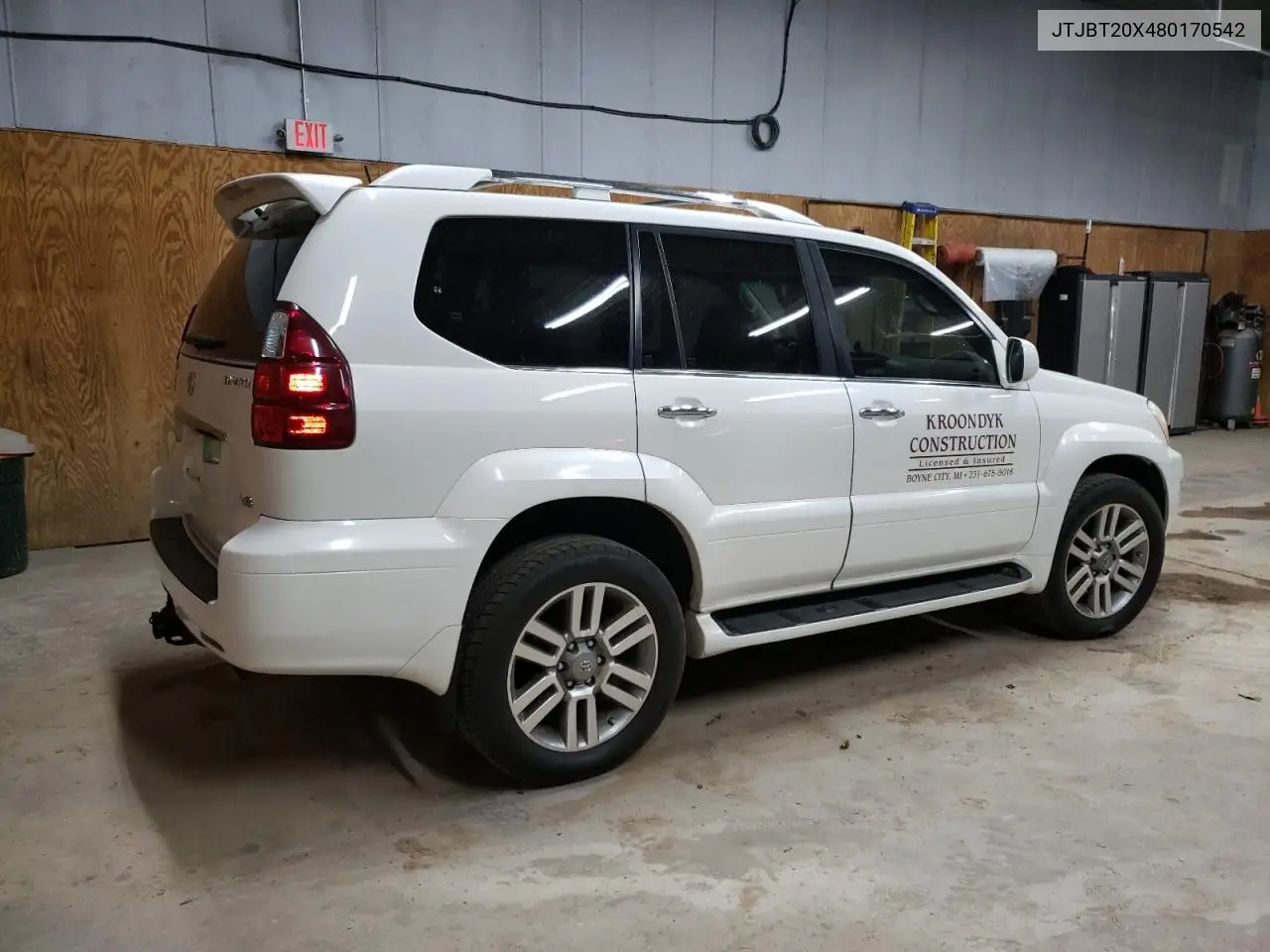2008 Lexus Gx 470 VIN: JTJBT20X480170542 Lot: 62054655