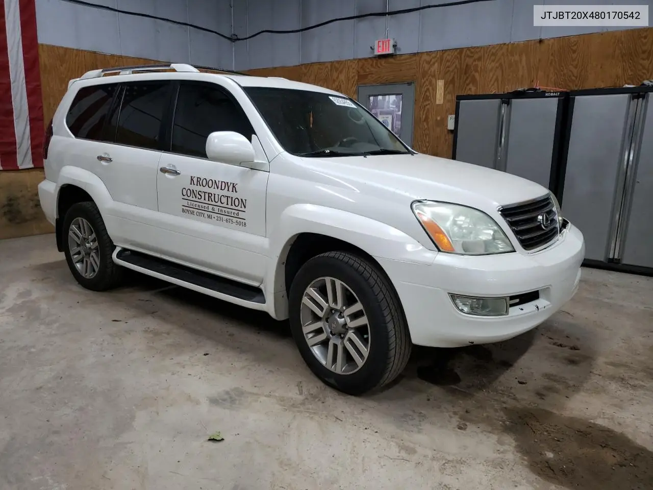 2008 Lexus Gx 470 VIN: JTJBT20X480170542 Lot: 62054655