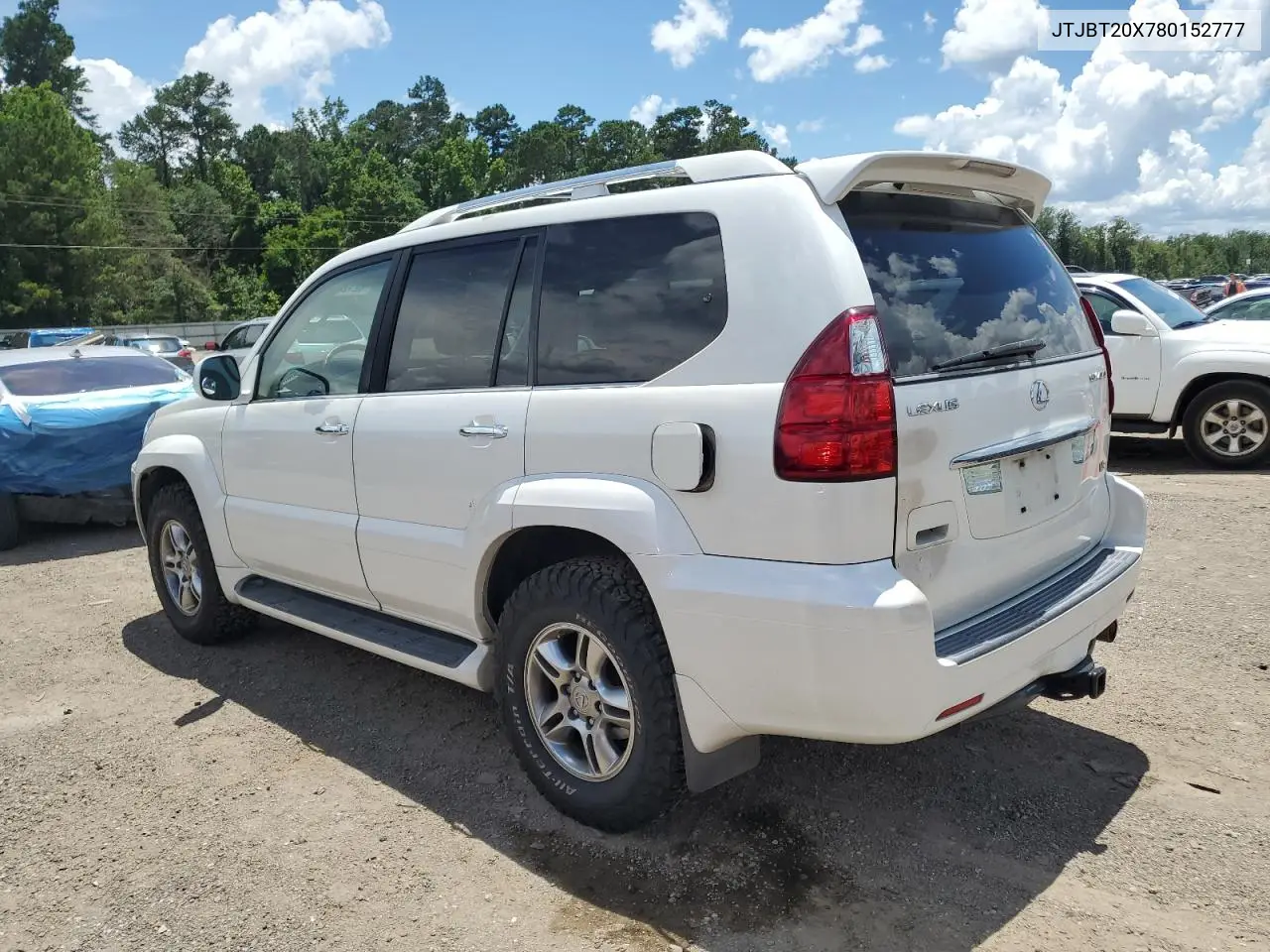 2008 Lexus Gx 470 VIN: JTJBT20X780152777 Lot: 62127015