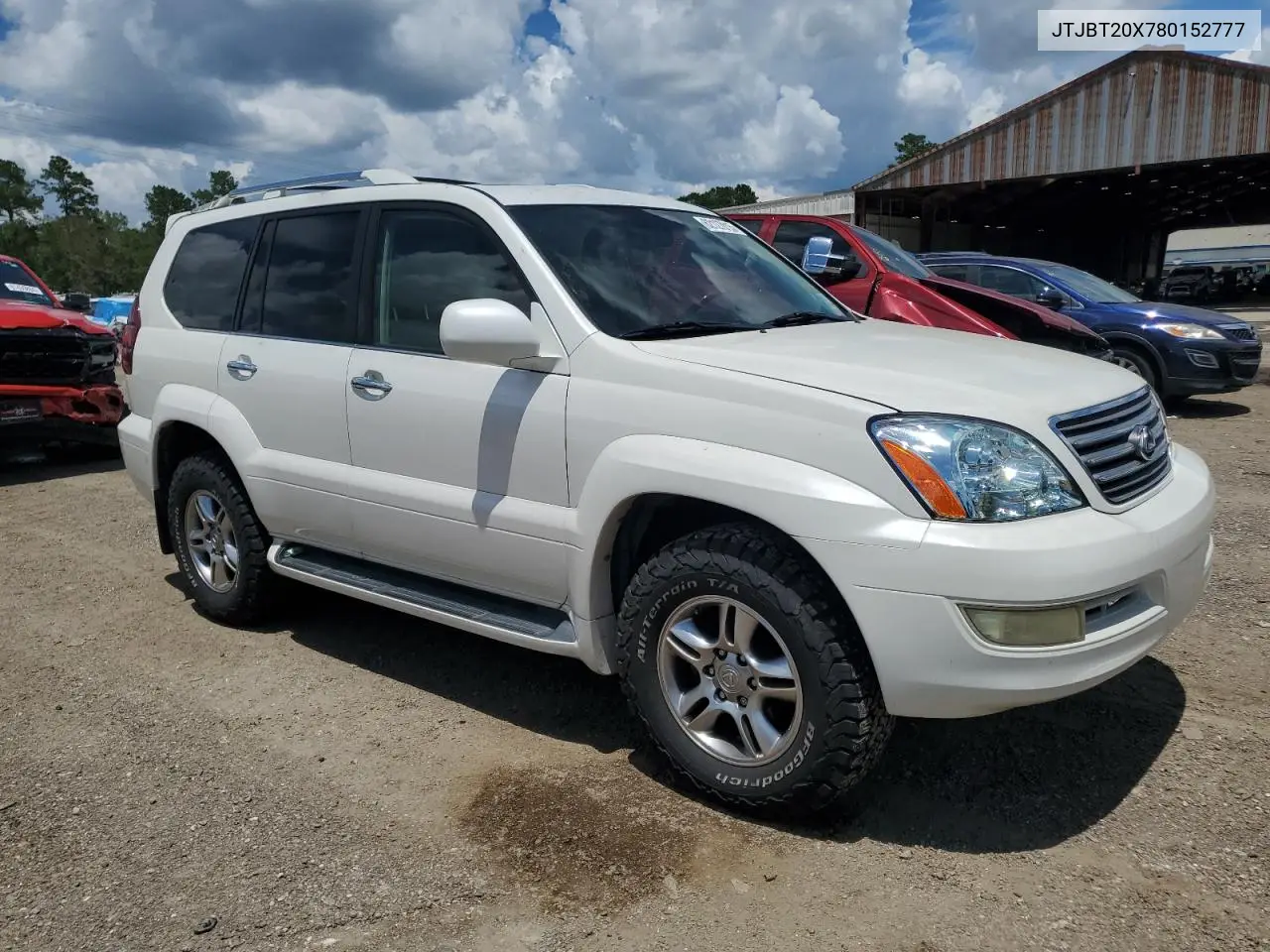 2008 Lexus Gx 470 VIN: JTJBT20X780152777 Lot: 62127015