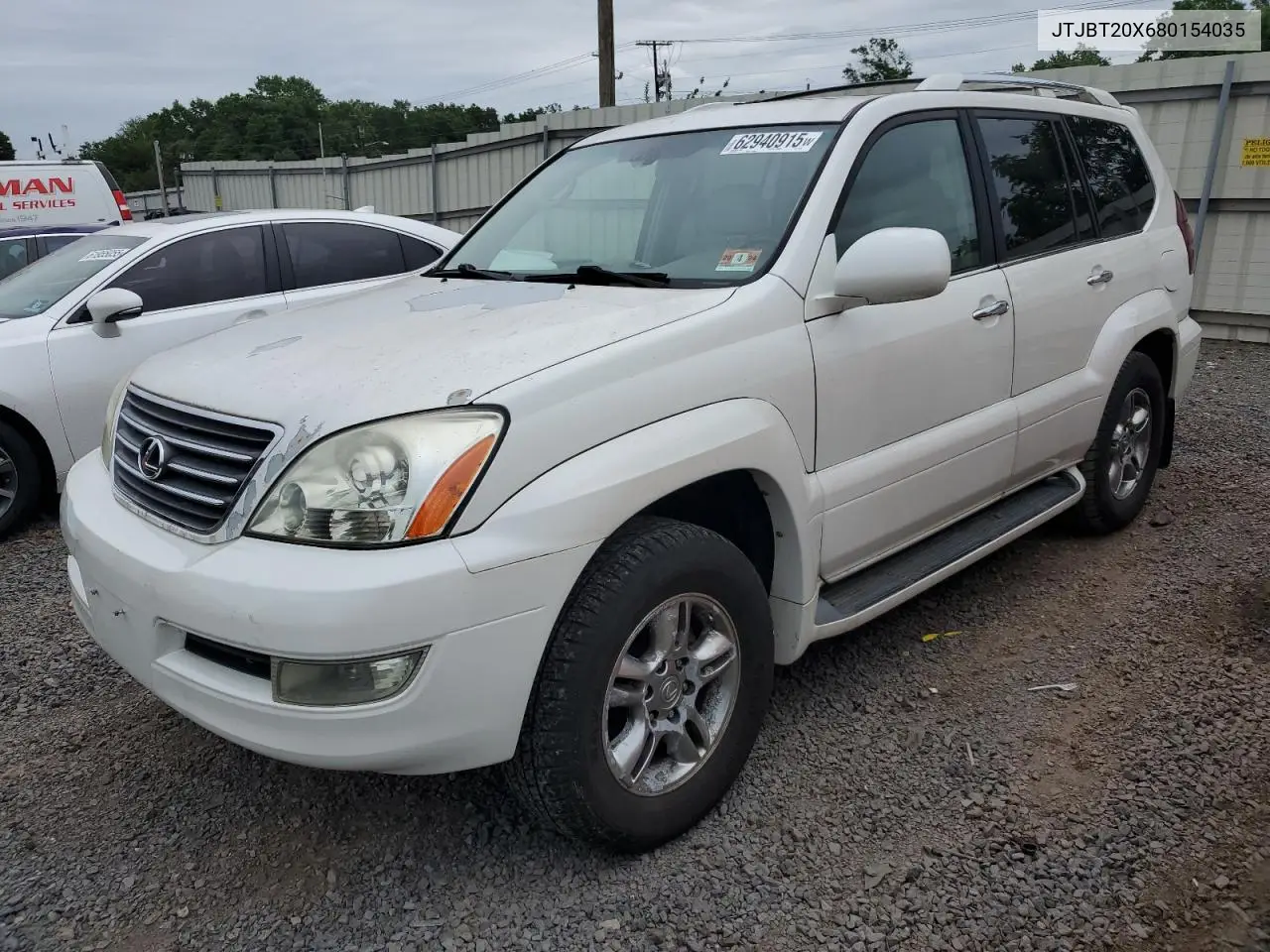 2008 Lexus Gx 470 VIN: JTJBT20X680154035 Lot: 62940915