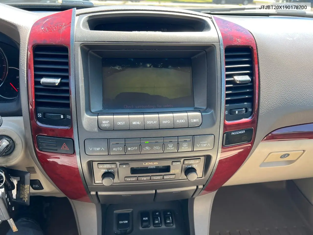 2009 Lexus Gx 470 VIN: JTJBT20X190178700 Lot: 57178565