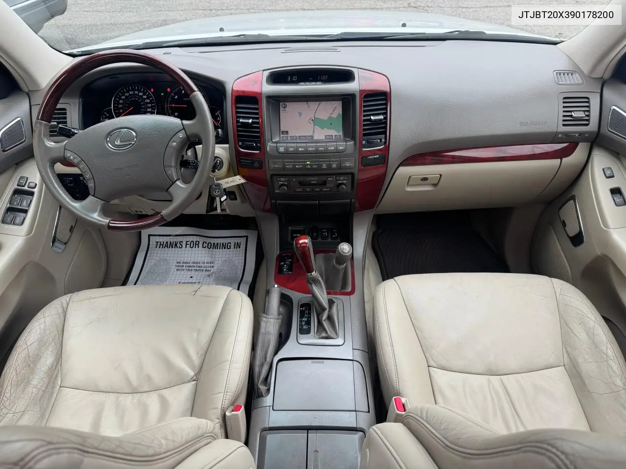 2009 Lexus Gx 470 VIN: JTJBT20X390178200 Lot: 63165595