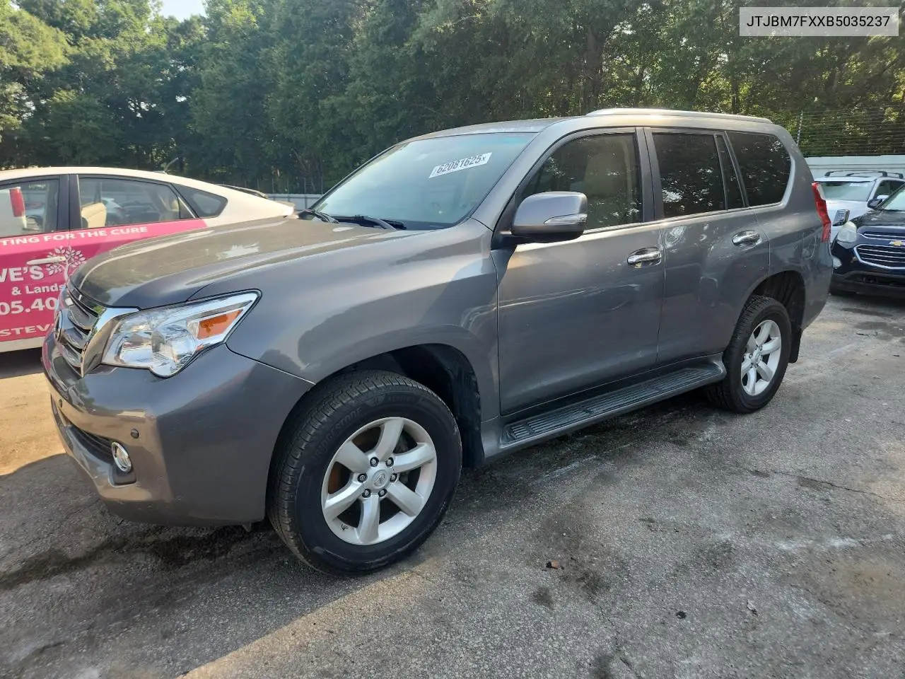 2011 Lexus Gx 460 VIN: JTJBM7FXXB5035237 Lot: 62081625