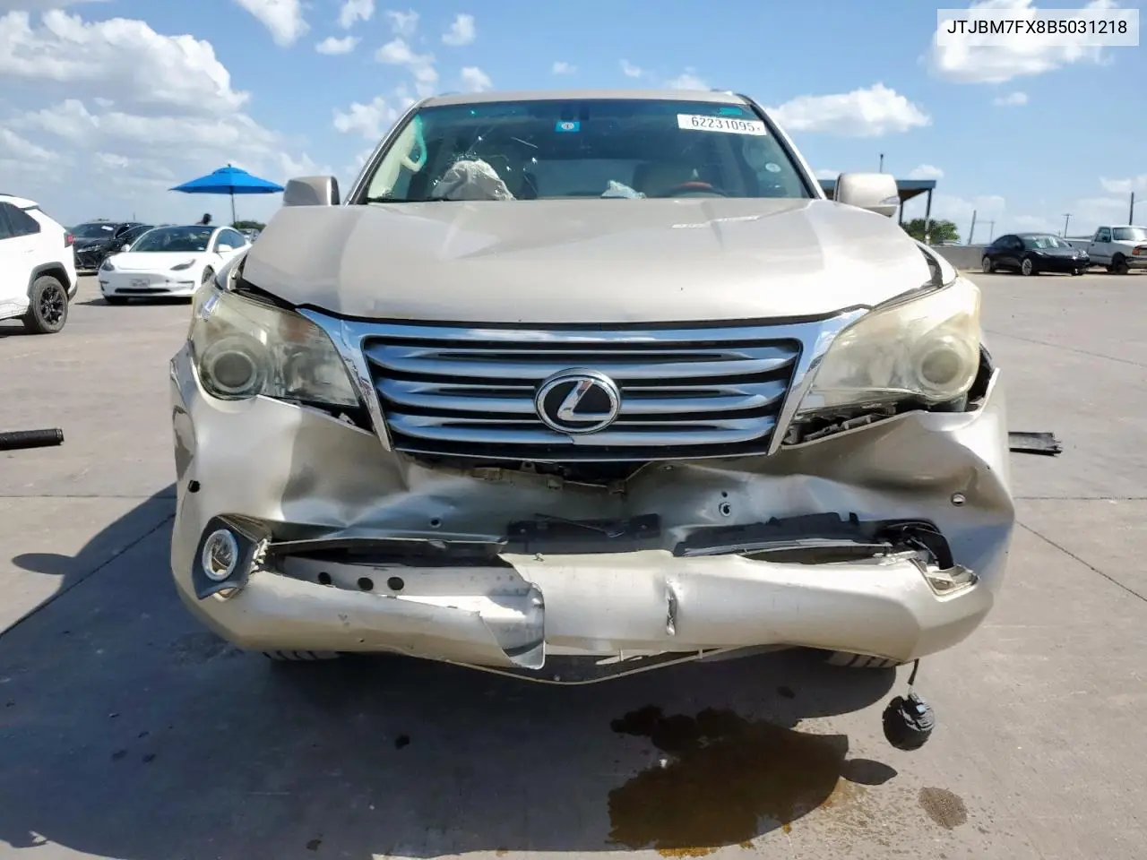 2011 Lexus Gx 460 VIN: JTJBM7FX8B5031218 Lot: 62231095