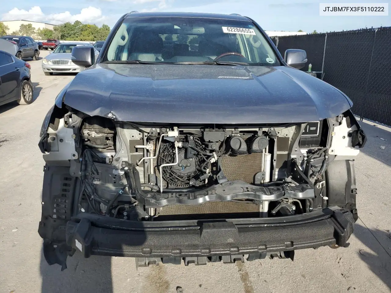 2015 Lexus Gx 460 VIN: JTJBM7FX3F5110222 Lot: 62286655