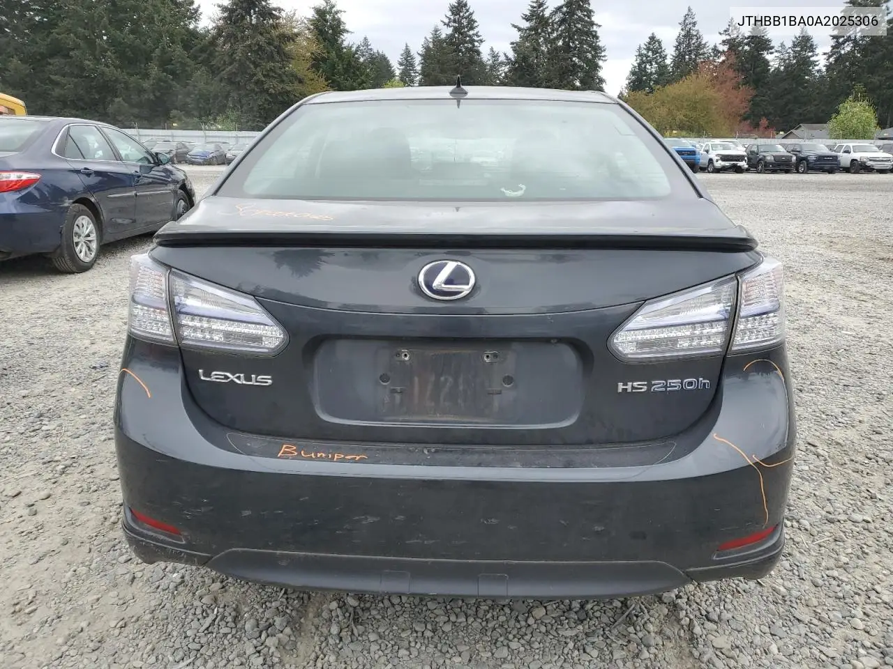 2010 Lexus Hs 250H VIN: JTHBB1BA0A2025306 Lot: 54450975