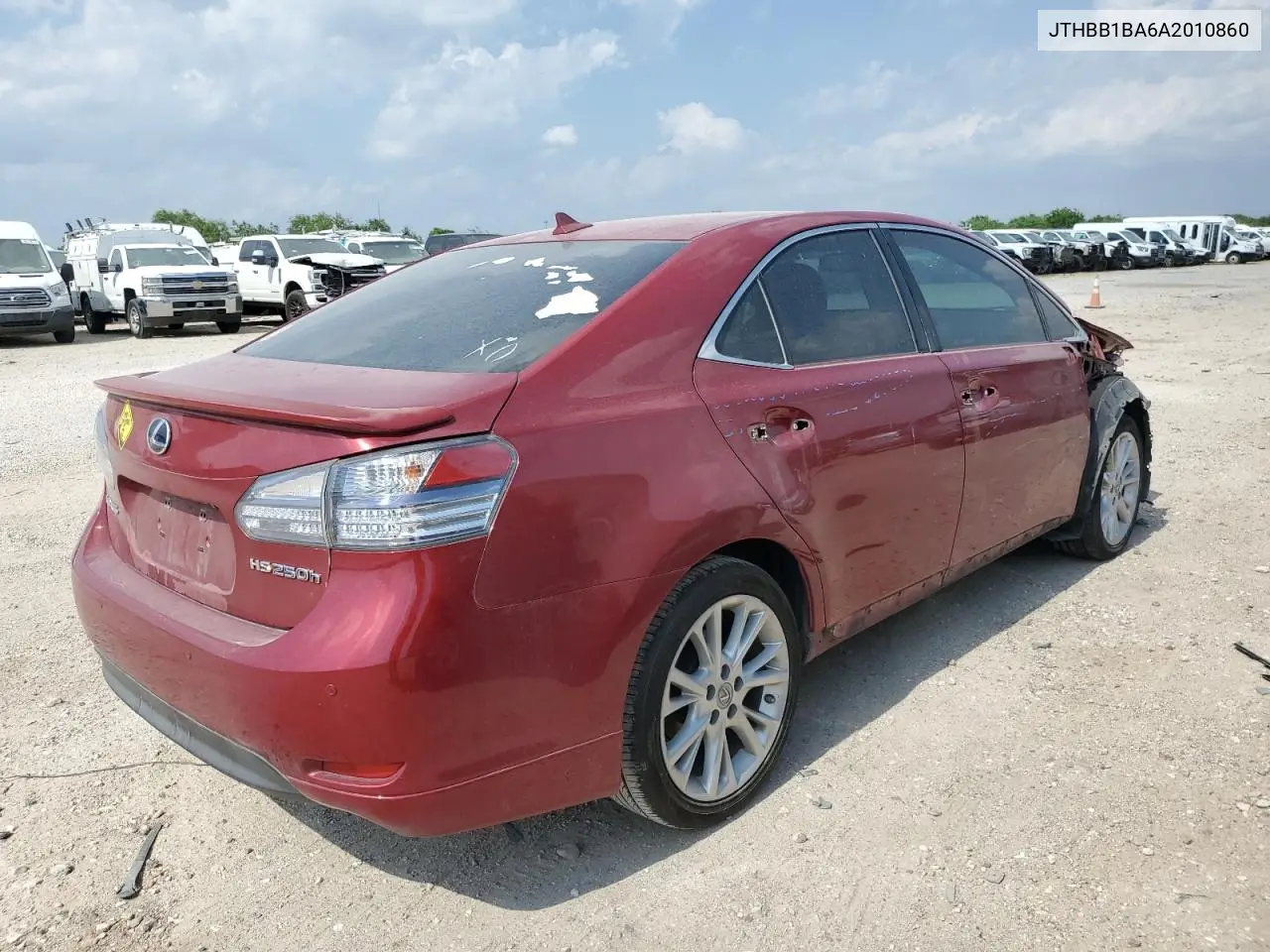 2010 Lexus Hs 250H VIN: JTHBB1BA6A2010860 Lot: 54854025