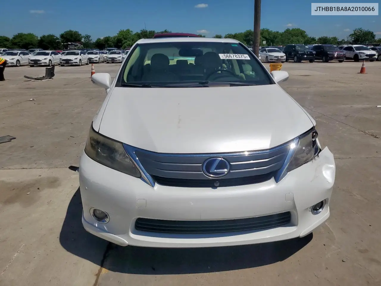 2010 Lexus Hs 250H VIN: JTHBB1BA8A2010066 Lot: 56678375