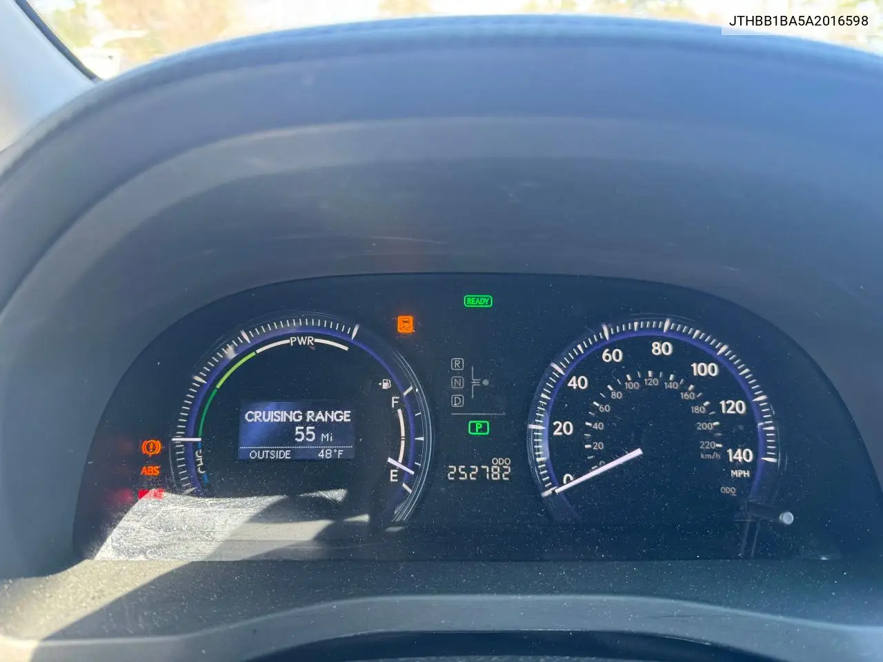 2010 Lexus Hs 250H VIN: JTHBB1BA5A2016598 Lot: 56955945