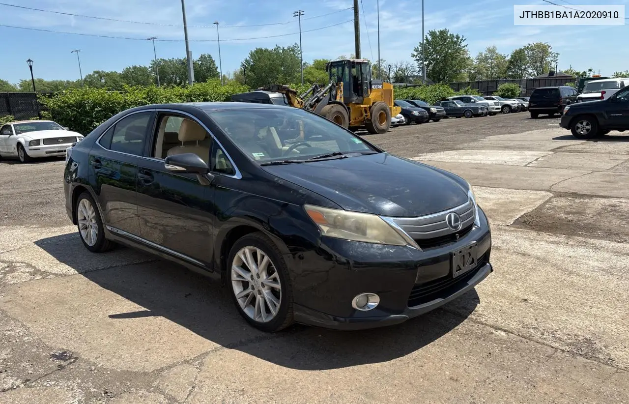 2010 Lexus Hs 250H VIN: JTHBB1BA1A2020910 Lot: 57009775