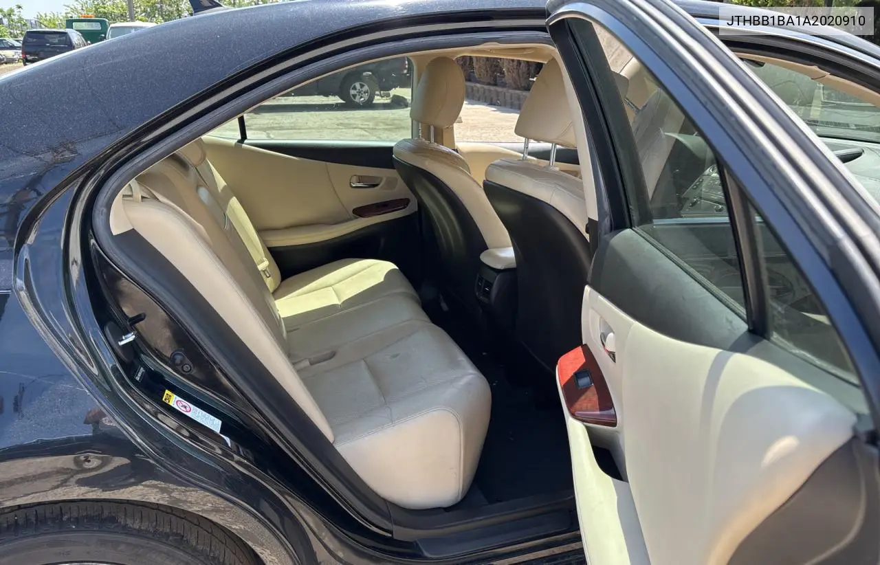 2010 Lexus Hs 250H VIN: JTHBB1BA1A2020910 Lot: 57009775