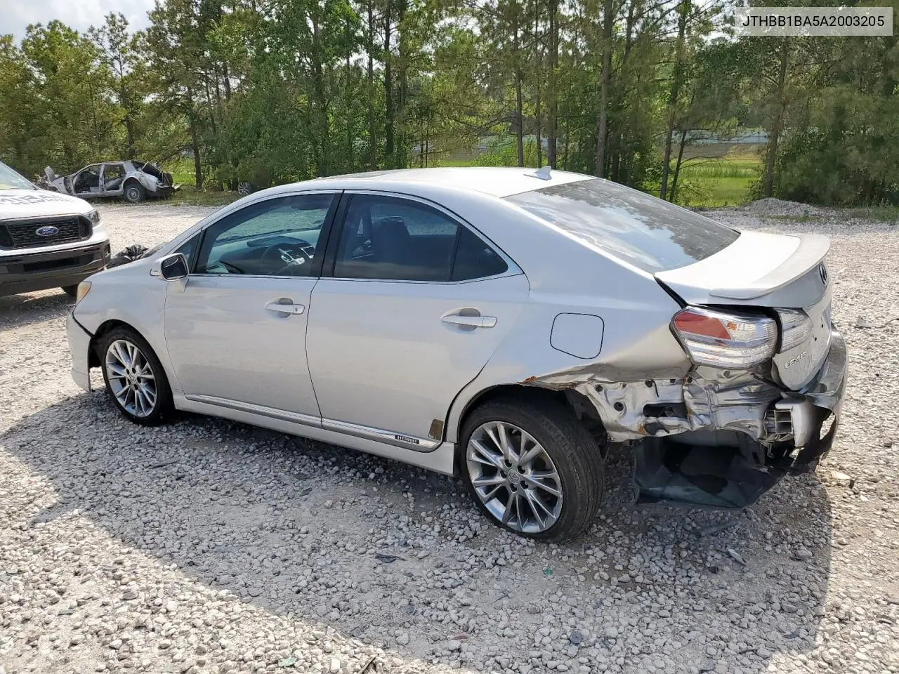 2010 Lexus Hs 250H VIN: JTHBB1BA5A2003205 Lot: 57230835