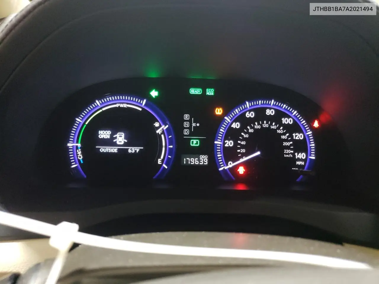 2010 Lexus Hs 250H VIN: JTHBB1BA7A2021494 Lot: 58891645