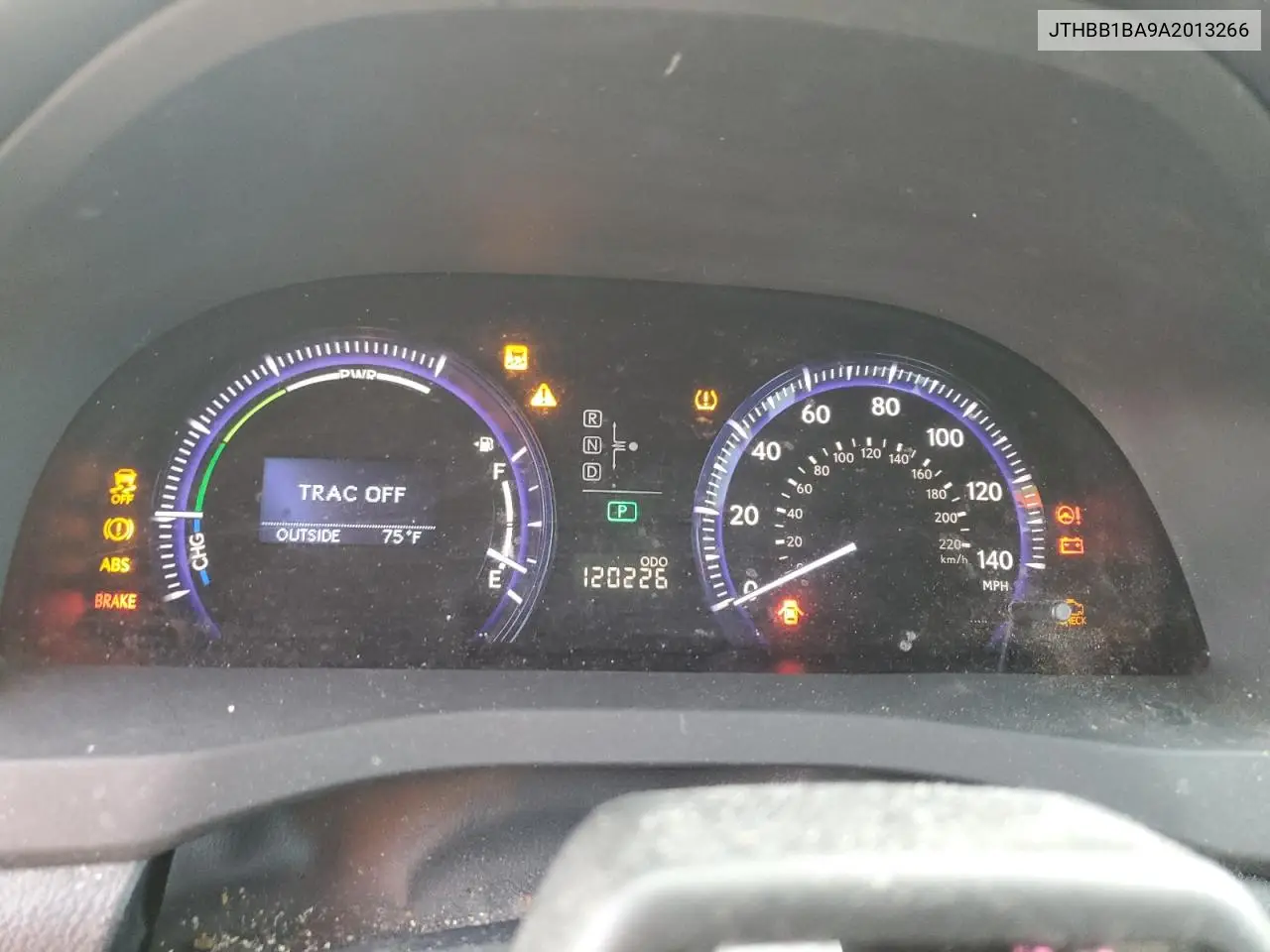 2010 Lexus Hs 250H VIN: JTHBB1BA9A2013266 Lot: 60003295