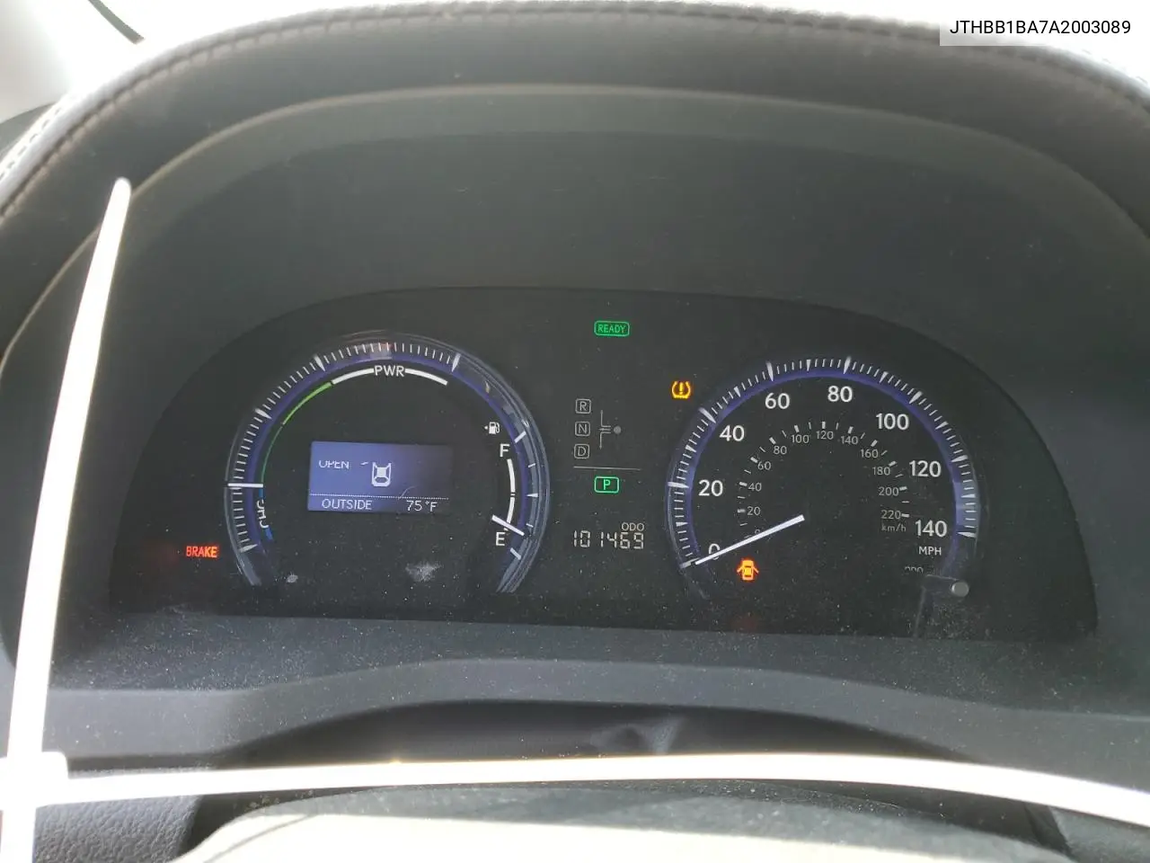 2010 Lexus Hs 250H VIN: JTHBB1BA7A2003089 Lot: 60156895