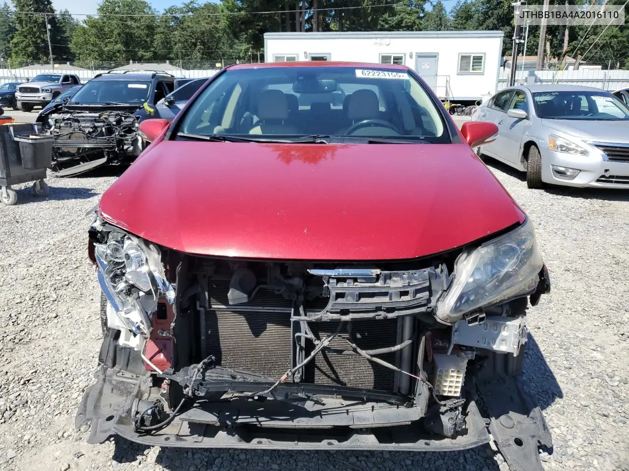 2010 Lexus Hs 250H VIN: JTHBB1BA4A2016110 Lot: 62223155