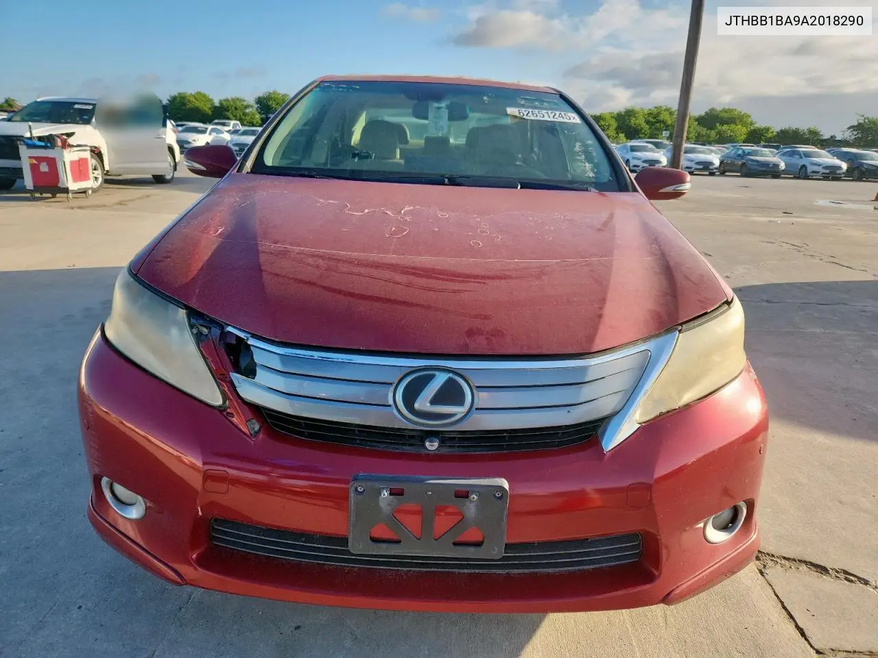 2010 Lexus Hs 250H VIN: JTHBB1BA9A2018290 Lot: 62651245
