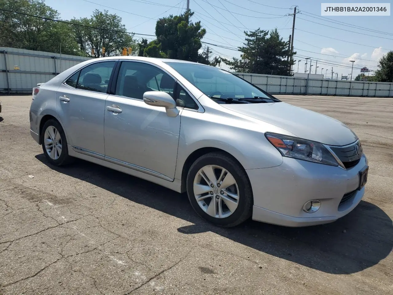 2010 Lexus Hs 250H VIN: JTHBB1BA2A2001346 Lot: 62875315