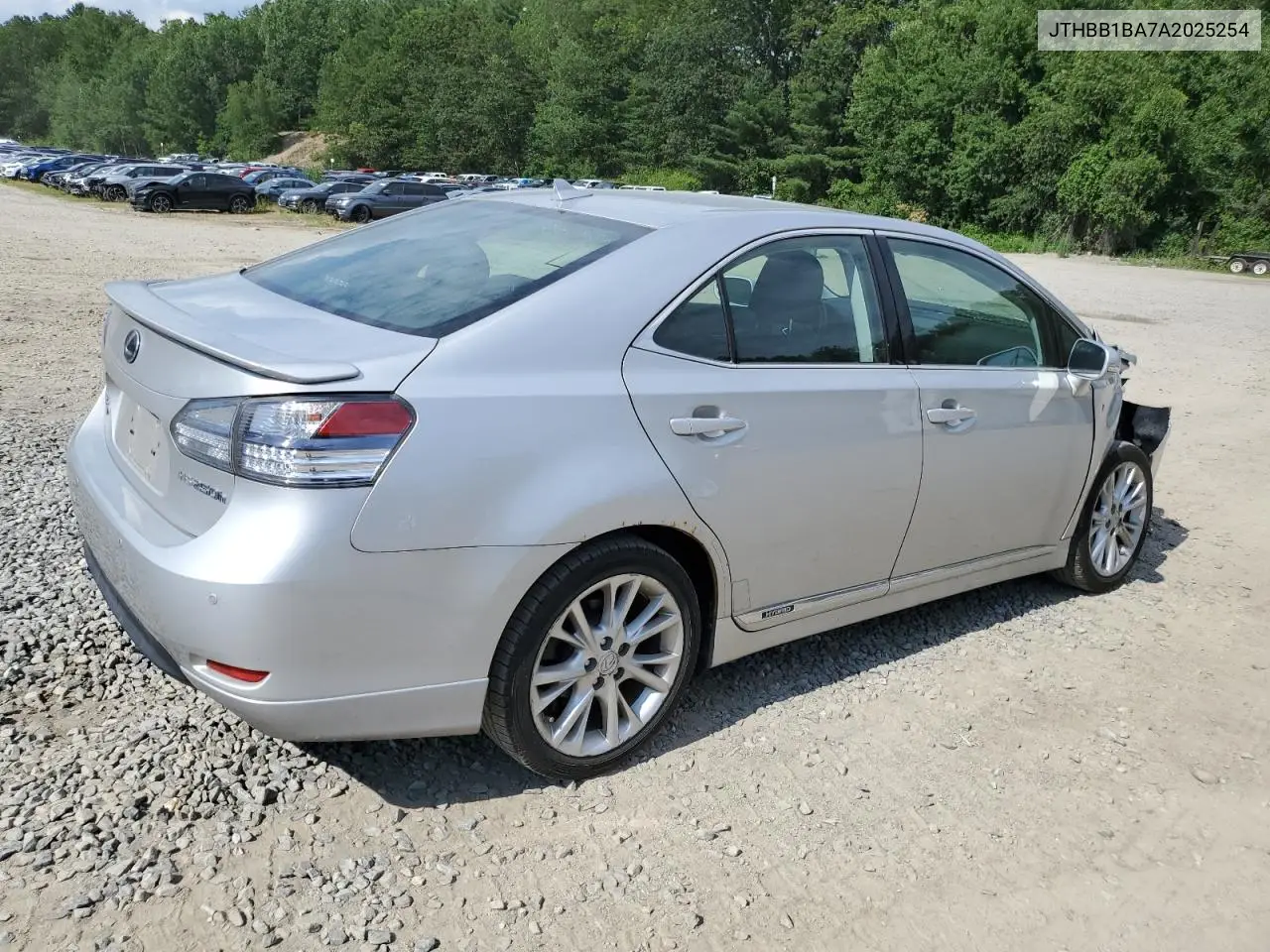 2010 Lexus Hs 250H VIN: JTHBB1BA7A2025254 Lot: 62892405