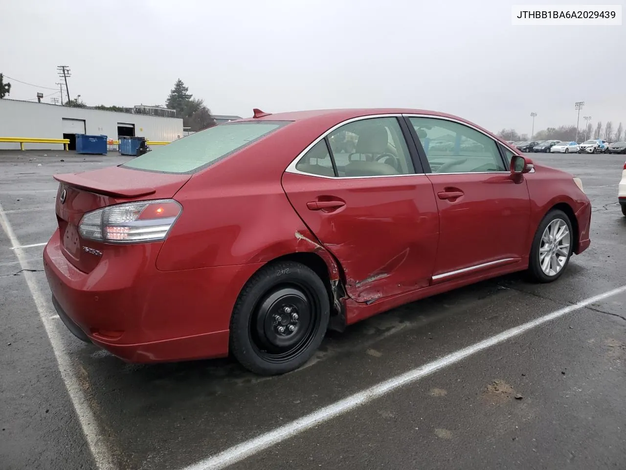 2010 Lexus Hs 250H VIN: JTHBB1BA6A2029439 Lot: 86409444