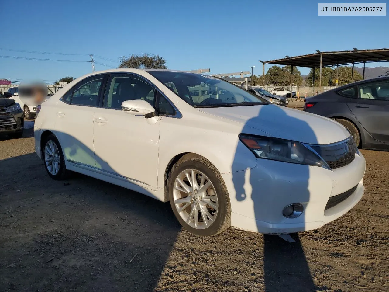 2010 Lexus Hs 250H VIN: JTHBB1BA7A2005277 Lot: 88776395