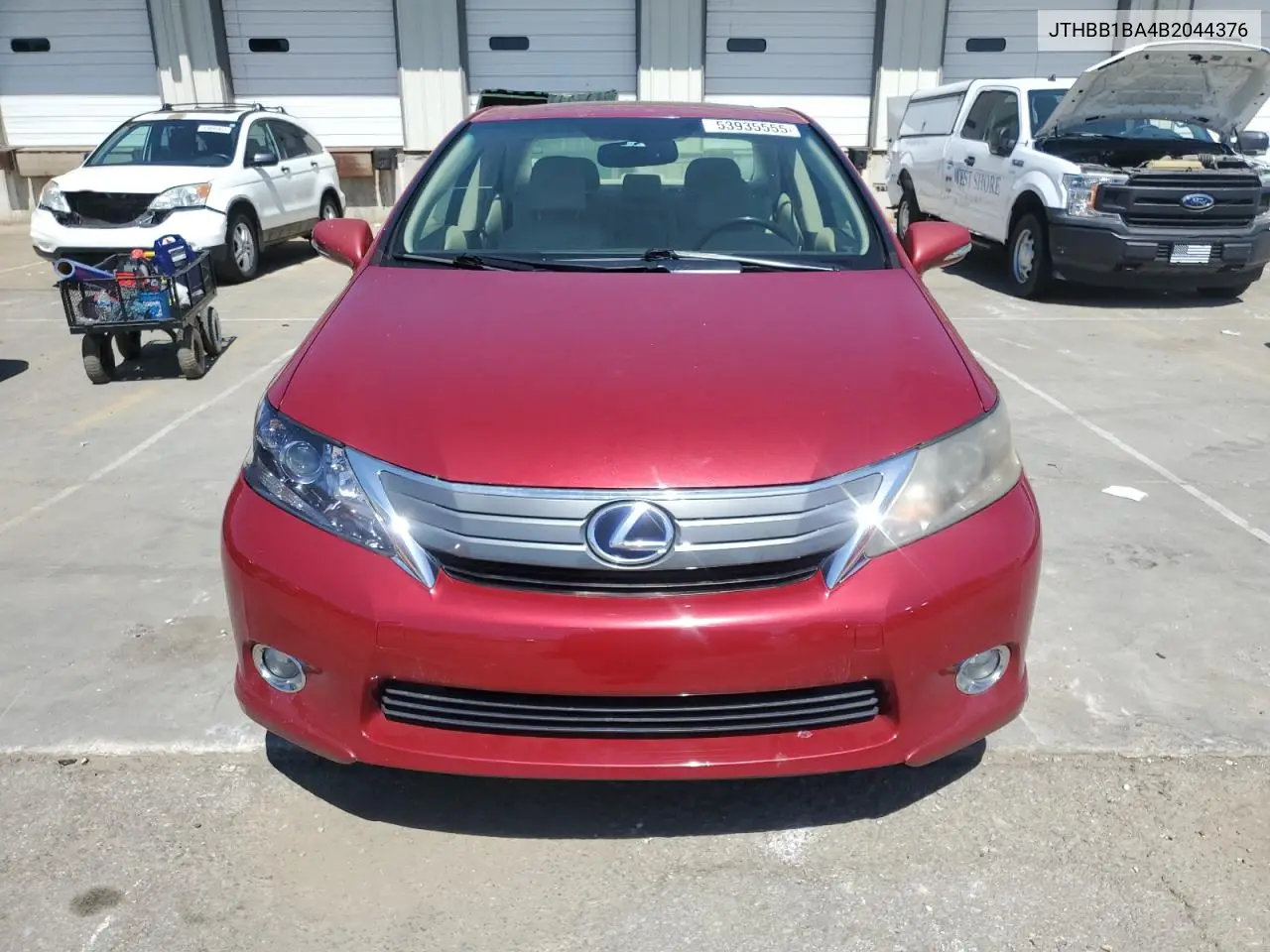 2011 Lexus Hs 250H VIN: JTHBB1BA4B2044376 Lot: 53935555
