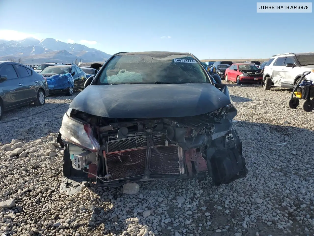 2011 Lexus Hs 250H VIN: JTHBB1BA1B2043878 Lot: 86713774