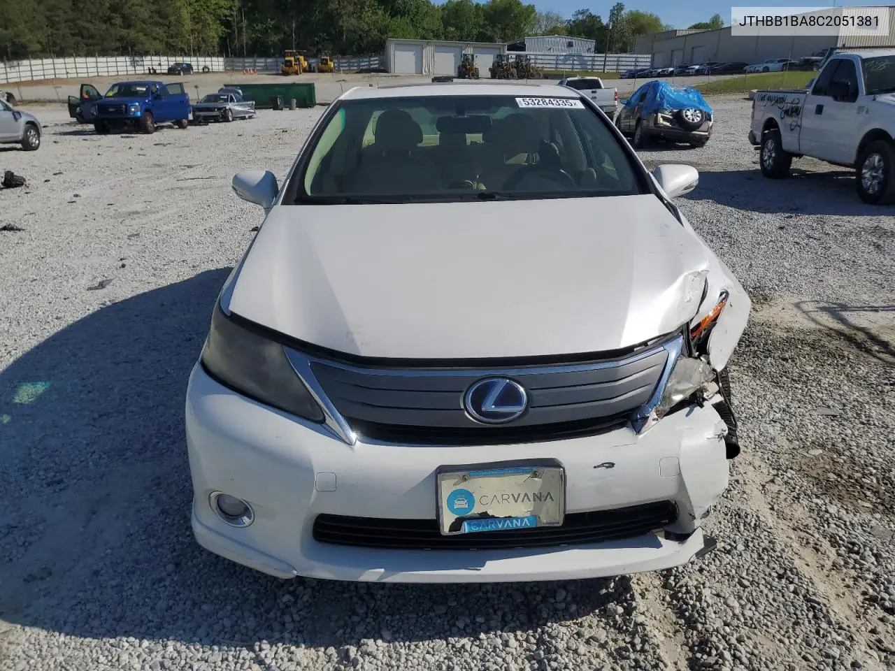 2012 Lexus Hs 250H VIN: JTHBB1BA8C2051381 Lot: 53284335