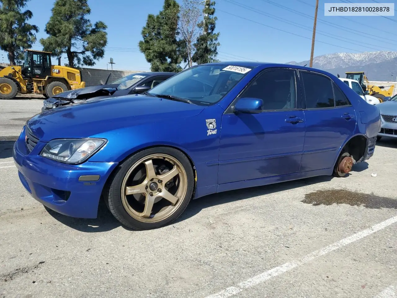2001 Lexus Is 300 VIN: JTHBD182810028878 Lot: 50016195