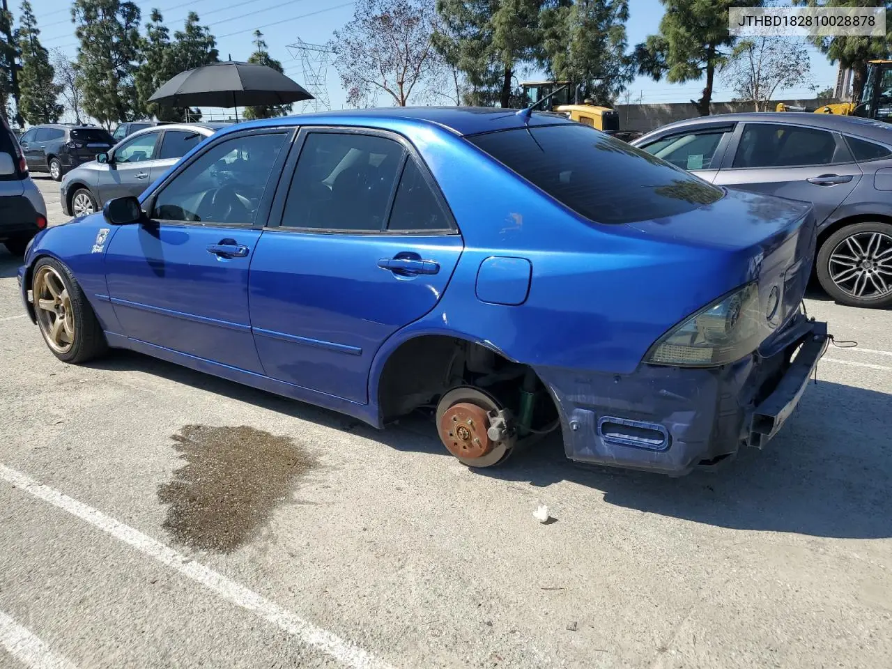 2001 Lexus Is 300 VIN: JTHBD182810028878 Lot: 50016195