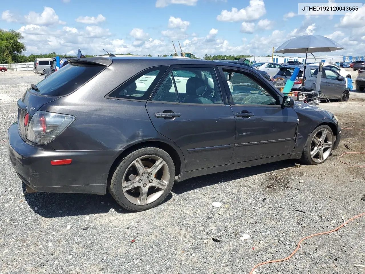 2002 Lexus Is 300 Sportcross VIN: JTHED192120043655 Lot: 55399565