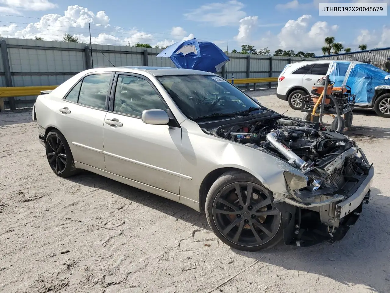 2002 Lexus Is 300 VIN: JTHBD192X20045679 Lot: 61406175
